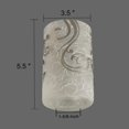 thumbnail image 2 of Voguad Pantalla de lámpara de vidrio de repuesto con patrón floral galvanizado, paquete de 2, cubierta de luz de vidrio esmerilado para lámpara, pantalla de vidrio para aplique de pared, lámpara colga, 2 of 5