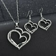 thumbnail image 6 of Daolelai Heart Shaped Bracelet Necklace Earrings Jewelry Set, 6 of 7