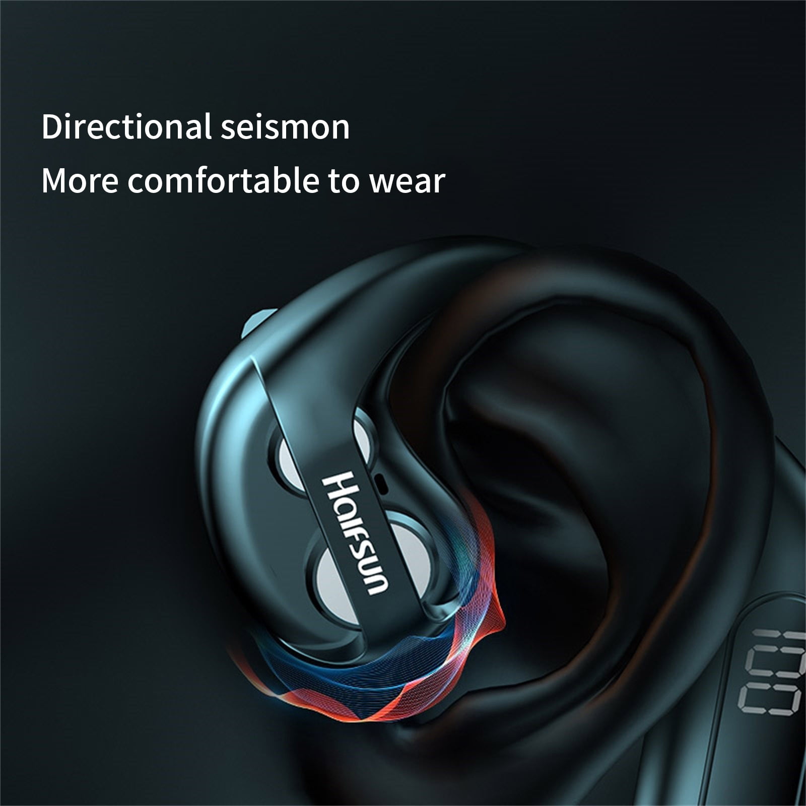 Bluetooth Headset – HIFI ANC Bones-Conduction Wireless Headphone Upgrade Bluetooth 5.3 Bone-Drive Headset Stereo Earphone Sport Maximum Comfort