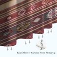 thumbnail image 6 of Boho Red Multicolored Ethnic Pattern Shower Curtain 36"x72" ,Bathroom Decorative Shower Curtains Set with 12 Hooks,Modern Waterproof Washable Shower Curtain, 6 of 6