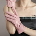 thumbnail image 3 of Women Leather Gloves Winter Warm Real Lambskin Fleece Lined Driving Gloves, 3 of 12