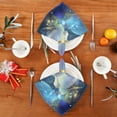 thumbnail image 4 of Napkin Satin Napkin 20*20Inchx6 Kitchen Towel Dinner Plate Towel Decorative Towel Napkin Tea Towel Suitable For Kitchen Table Blue Cartoon Monster, 4 of 8