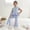 Blue, variant on DAETIROS Kids Girls Outfit 2 Piece Set 100% Cotton Ruffle Tank Top & Flare Pants Play Clothes for Kids Girls Purple Kids-9Y,Size 7-8T