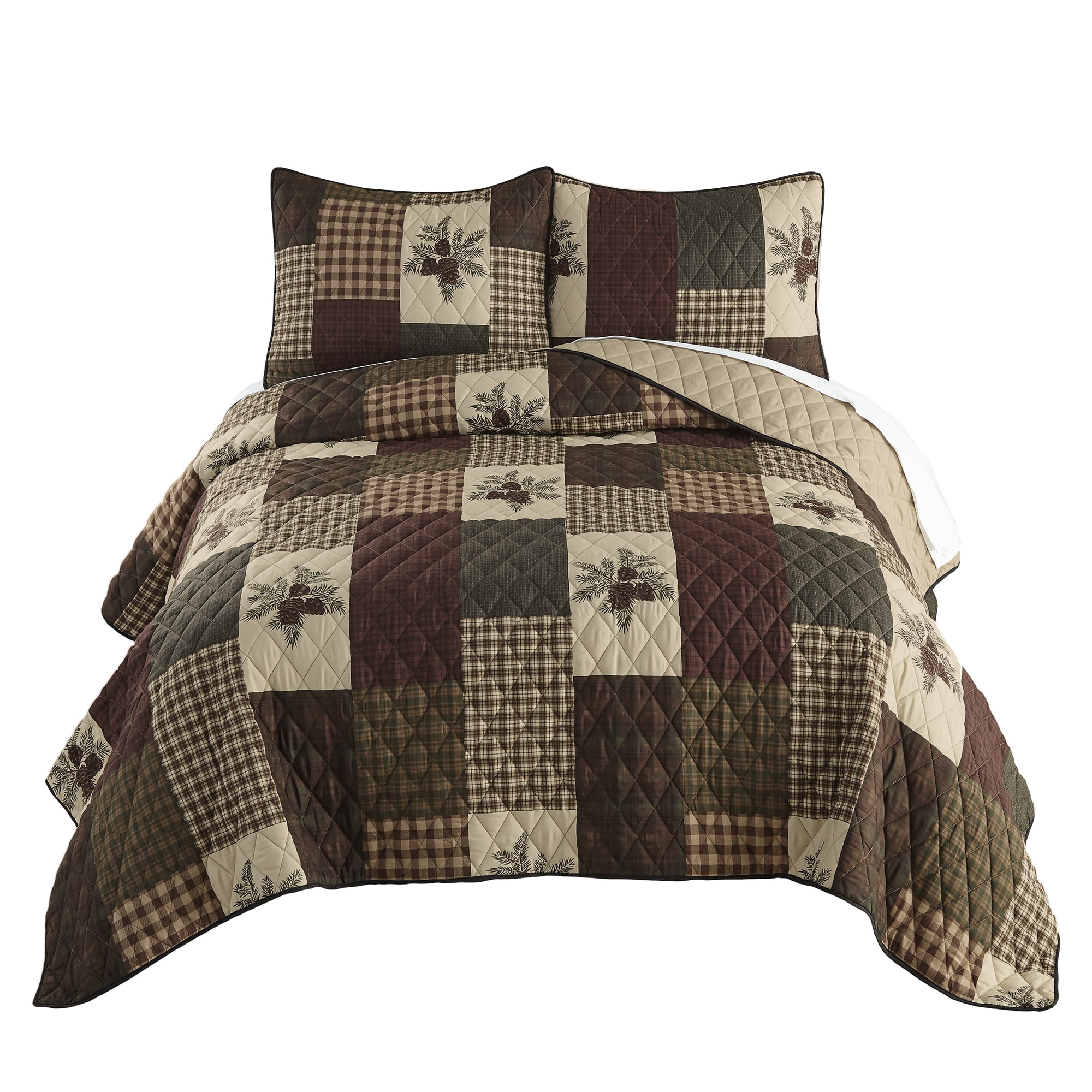 Your Lifestyle by Donna Sharp Pine Panels 2PC Twin Rustic Quilt Set