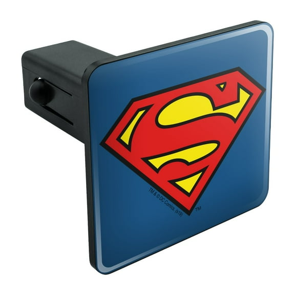 Superman Classic S Shield Logo Tow Trailer Hitch Cover Plug Insert