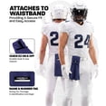 thumbnail image 3 of Exxact Sports Football Towel with Hook & Loop Fastener, Quarterback QB Sports Towel to Clean Hands, Visor and Gloves - Highly Absorbent, Quick Dry (Navy), 3 of 7