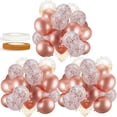 thumbnail image 1 of 60 Pack Confetti Decorated Rose Gold Balloons + Ribbon Confetti Balloons | Rose Balloons | Bridal and Baby Shower Balloons | Party Balloons | Graduation, Engagement, Wedding, 1 of 5