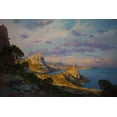 thumbnail image 2 of Sviridov, Sergei 14x11 Black Ornate Wood Framed with Double Matting Museum Art Print Titled - Rocky Coast XI, 2 of 4