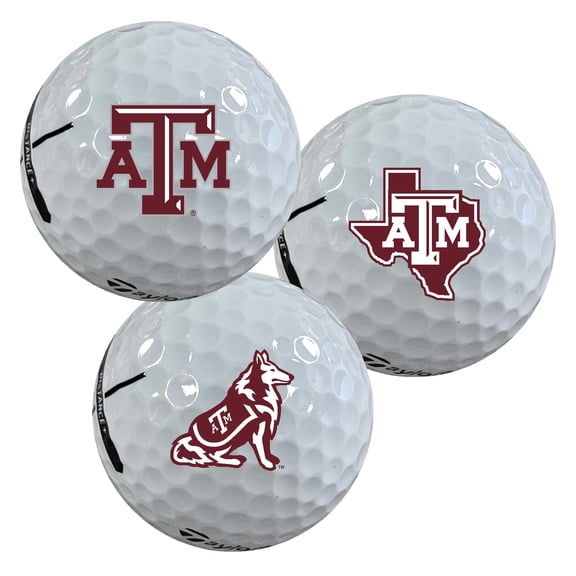 Texas A&M University Aggies Logo Edition TaylorMade Distance Golf Balls 12-Pack (Dozen)