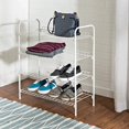 thumbnail image 3 of White Metal 4-Shelf Shoe Rack - Holds up to 9 Pair of Shoes, 3 of 5