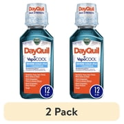 (2 pack) Vicks DayQuil VapoCOOL SEVERE Cold, Flu, and Congestion Medicine, Menthol, 12 fl oz