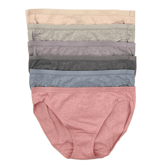 Felina Women's 6 Pack Organic Cotton Stretch Bikini, Size: Medium