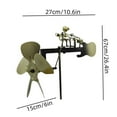 thumbnail image 2 of DAMAI Handmade Metal Drummer Windmill Garden Decoration,Percussionist Music Rockin Art Figurine,Fun Wind-Powered Kinetic Sculpture,Wind Spinners for Yard Lawn Garden Patio Decor(Gradient), 2 of 5