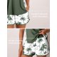 thumbnail image 3 of Traje de baño de dos piezas para mujer, tankini con shorts, verde, talla 12, 3 of 7