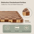 thumbnail image 6 of TJ POP 4-Piece Checkered Cutting Board Set, Wood Checkerboard Cutting Boards for Kitchen with Stand, Chopping Board Set with Juice Groove & Handle for Meat, Vegetables, Cheese & Serving, 6 of 8