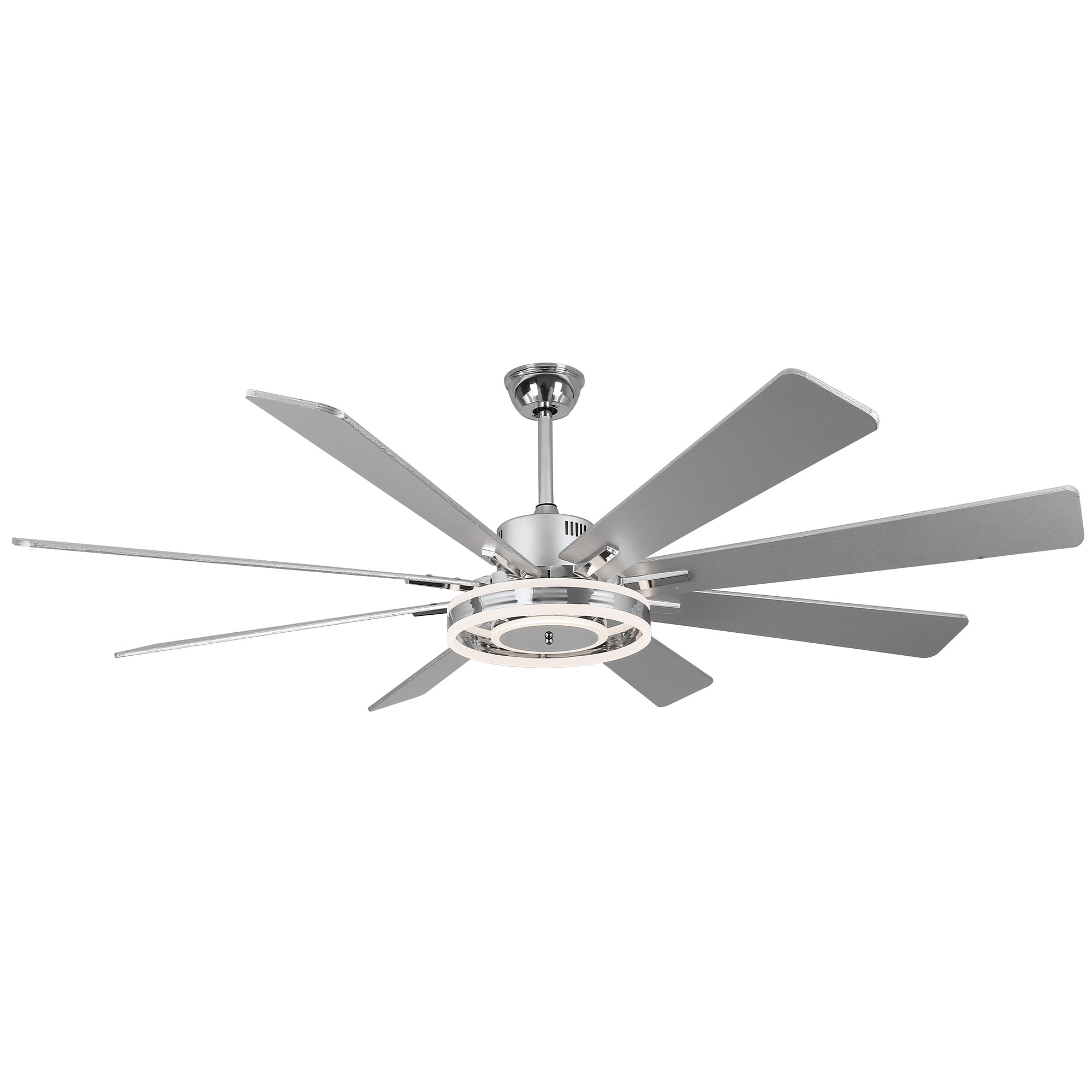Bella Depot 72" Modern LED Ceiling Fan 6-Speed Reversible Chandelier With Dimmable Light and Remote Control