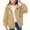 Khaki-vestidos de otoño para mujer, variant on Aboser Womens Warm Fleece Jacket Coat Thick Sherpa Jackets Zipper Up Winter Coats Solid Long Sleeve Outerwear Fuzzy Plush Jacket with Pockets Brown S