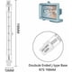 thumbnail image 3 of 10 piezas Lámpara halógena R7S 118 mm 300 W 230 V Varilla halógena R7S 118 mm Lámpara halógena R7S Lámpara de varilla halógena regulable para construcción Foco Trabajo Iluminación, 3 of 5