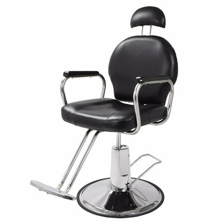 chair salon styling barber hydraulic headrest reclining beauty hairdressing haircutting ktaxon pu comfortable spa equipment leather recline adjustable height walmart