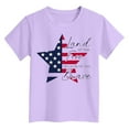 thumbnail image 4 of Gubotare Boys Patriotic Shirt Toddler Baby Boys T-Shirts Short Sleeve Casual Tees Kids Summer Loose Tops (Purple,Size 3-4 Years), 4 of 4