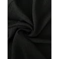 thumbnail image 6 of Black Plus Size Women Elegant Office Dress With Pleated Skirt, Elastic Waist, V-Neck And Short Sleeves, 6 of 8