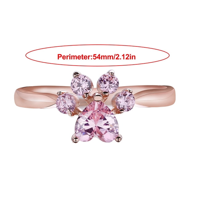 Anillos de piedra de nacimiento personalizados Zirconia cúbica para amantes de los cachorros Gatos Estampados de animales Wmkox8yii fajkfhkj1174