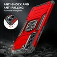 thumbnail image 2 of NIFFPD Samsung Galaxy S21 FE Phone Case 360 Rotation Kickstand Military Grade Drop Protection fit for Magnetic Car Mount Red, 2 of 7