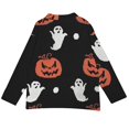 thumbnail image 4 of Evdexr Women's Halloween Cardigan Witch Ghost Graphic Cardigans Funny Knit Button Down Long Sleeve Jackets Open Front Plus Size Cardigan Sweaters 4XL, 4 of 5