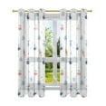 thumbnail image 7 of Yayeee Window Curtains Light Filtering 63"x42" Grommet Panel Pair Home Living Room Decor, Airplay Pattern, 7 of 7