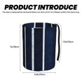 thumbnail image 4 of Round Car Trash Can 7×5.9in Waterproof, Durable, Not Easy To Fade, Easy To Install And Disassemble To Prevent Interior Pollution Darkblue Stripe_2, 4 of 7
