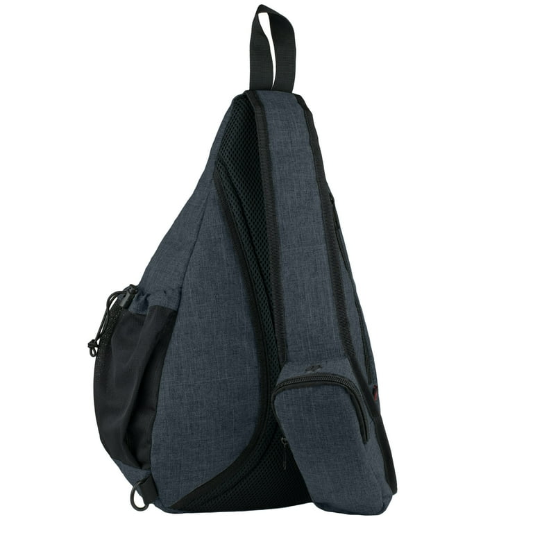 Versatile Canvas Sling Bag Backpack with RFID Security Pocket and Multi Compartments Black