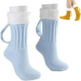 thumbnail image 1 of Calcetín Calcetines de punto con diseño de taza de cerveza, regalo original para amantes de la cerveza, ideal para fiestas navideñas (1 unidad, 42 cm, azul) Rkxzt, 1 of 6
