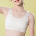 thumbnail image 2 of TAIAOJING Kids Crop Tops Bra Girls Seamless Sports Bra Training Solid Color Bra Camisole Style Lightweight Seamless Kids Soft 11-14, 2 of 7