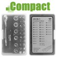 thumbnail image 2 of Bestgle Mini Ratchet Set 28 in-1 Right Angle Screwdriver and Bit with Metric Socket Set 1/4 Inch 72 Tooth Small Ratcheting Wrench Low Profile Offset, 2 of 8