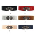 thumbnail image 5 of Women Girls Waistband Adjustable Universal Leash Wide Faux Leather Straps Ornaments Elastic Belt Versatile Wide Belt Decoration, 5 of 6