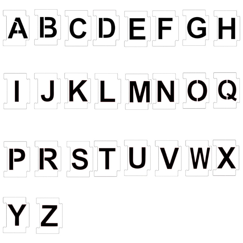 letter number stencils 36 pack alphabet letter templates for painting on wood wall reusable plastic art craft stencils walmart com