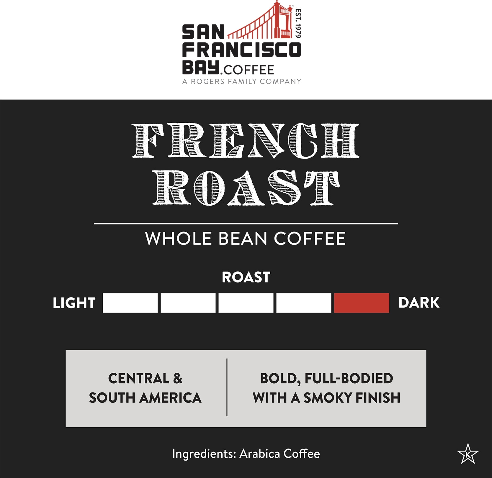 San Francisco Bay Whole Bean Coffee - French Roast (2lb Bag), Dark Roast