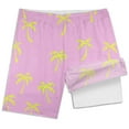 thumbnail image 4 of Tfken Toddler Teen Boy Swimwear Hawaii Print Summer Becah Swim Trunks Pink Size 5-6 Years, 4 of 5