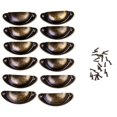 thumbnail image 1 of Qucyy 12 pcs. Shell Handle Drawers Handles Bronze Cabinet Handles Antique Furniture, 1 of 1