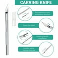 thumbnail image 3 of Ergonomic 45mm Rotary Cutter Set With Extra Blades And Steel Ruler Ideal For Sewing Patchworking And Crafts In Stylish Turquoise, 3 of 7