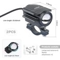 2PCS Motorcycle LED Spotlight,Waterproof Aircraft Models Motorcycle LED