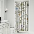 thumbnail image 2 of Watercolor Rustic Wildflower Shower Curtain – Botanical Floral Print for Farmhouse Bathroom Makeover, 2 of 5