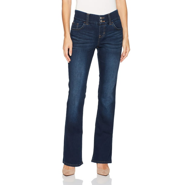 Lee - Lee Womens Petite Stretch Pull-On Bootcut Jeans - Walmart.com ...