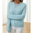 thumbnail image 4 of Suéter de Punto Suave para Mujer, Estilo Casual Elegante de Otoño. Azul S, 4 of 8