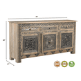 thumbnail image 7 of Taran Designs Isabella 3-drawer 3-door Solid Wood Sideboard in Beige/Black, 7 of 7