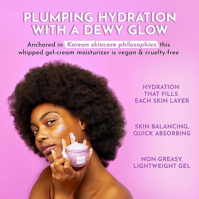 Glow Recipe Plum Plump Hyaluronic Acid Face Cream, Hydrating & Plumping Moisturizer with Peptides, Refillable, 50ml