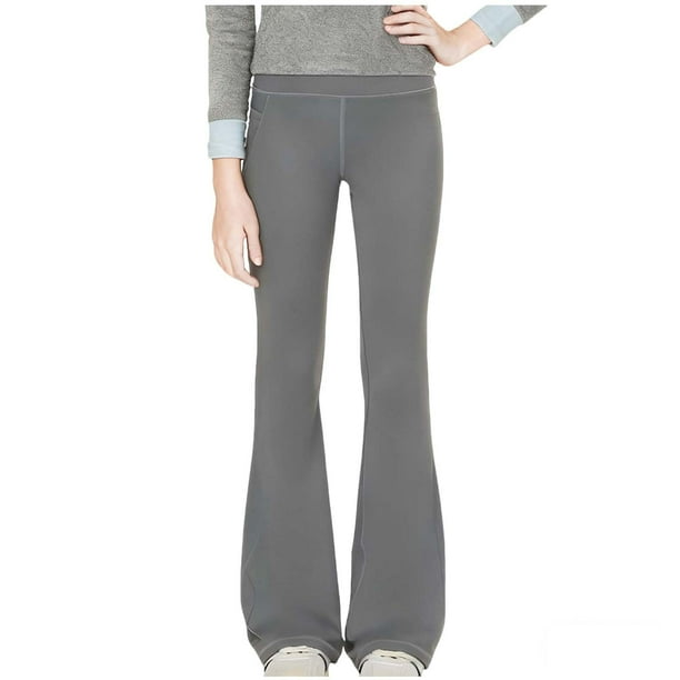 Pantalones largos, pantalones elásticos acampanados para niñas, pantalones deportivos de yoga para niñas, pantalones acampanados, pantalones de baile para niños Zhongda, pantalones de poliéster para n