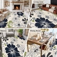 thumbnail image 6 of Area Rug 72×108in, Vintage Farm Flower Texture Floor Carpet Living Room Rug, Spring Watercolor Wildflower Non-Slip Welcome Mat Indoor Rugs for Bedroom Dining Room, 6 of 9