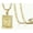 Gold, variant on Jewelry Initial Pendant Necklace for Men Womens, 14K Gold Plated Square Letter Capital Necklace Alphabets from A-Z Figaro Chain Necklace