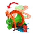 thumbnail image 4 of Pista de Juguete Mattel Hot Wheels T-Rex vs Estación de Bomberos, 4 of 6